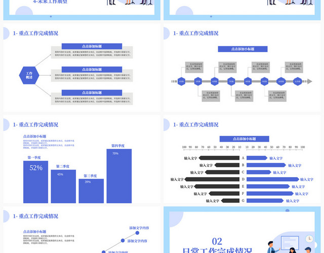 浅蓝色简约风格HRBP年终工作汇报工作总结工作汇报年终总结HRBP工作总结