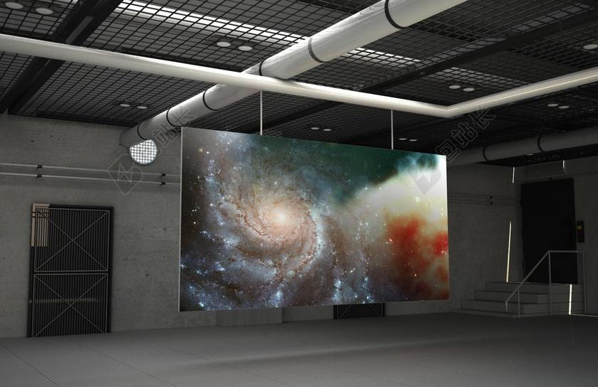 现代城市建设展厅背景图片