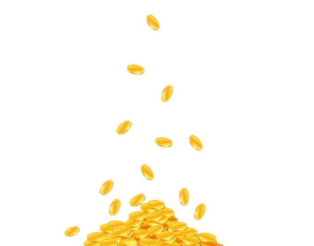 金色大气奢华硬币装饰素材