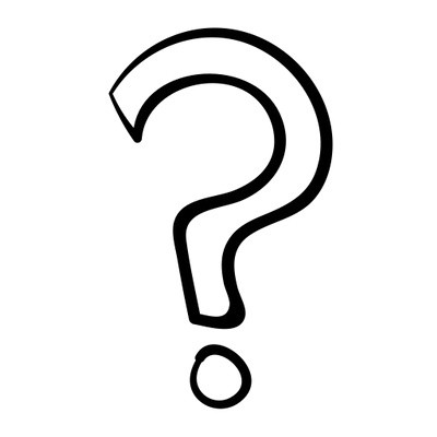 简约标点符号问号白色黑色
