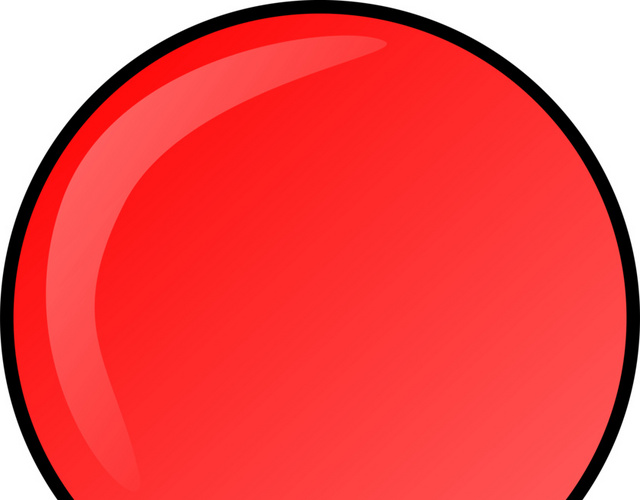 手绘红色圆形球素材