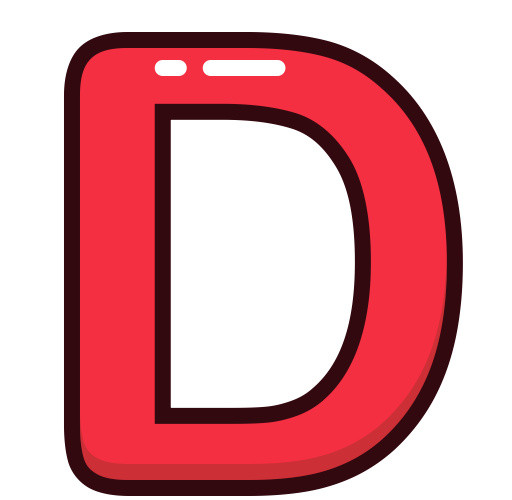 英文字母D素材