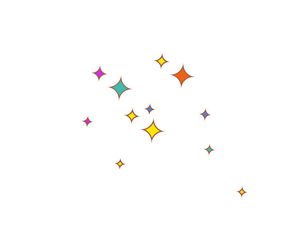 彩色星光星星素材