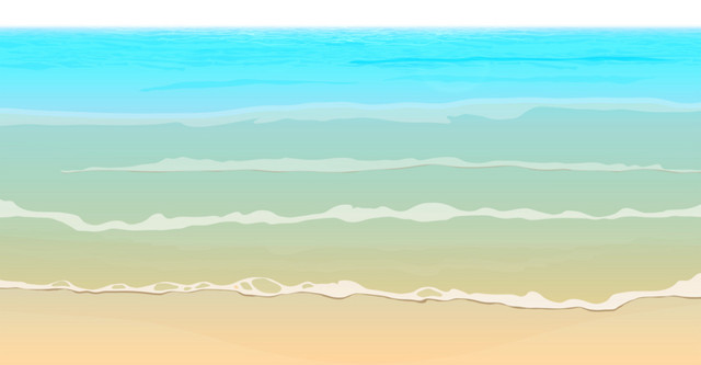 沙滩海滩水波波浪