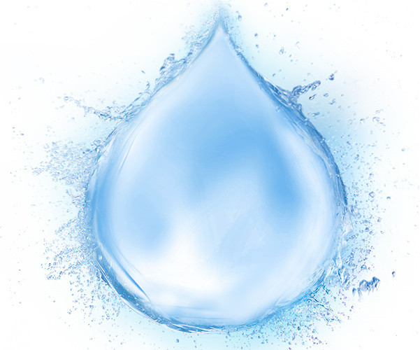 蓝色透明水珠水滴素材
