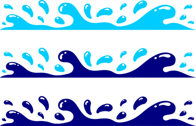 蓝色水波波浪