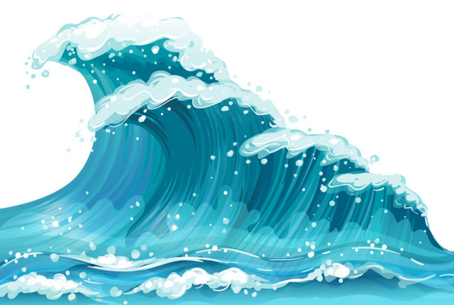 蓝色水波波浪