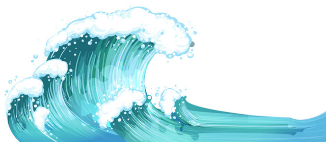 蓝色水波波浪