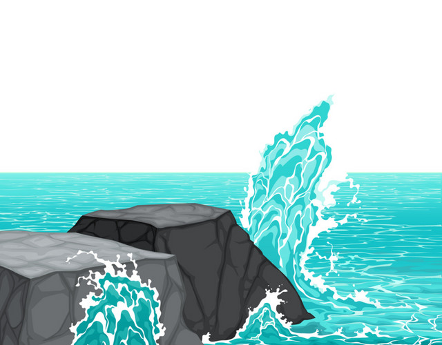 蓝色水波波浪