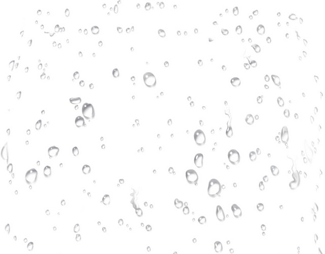 黑白透明水珠水滴素材