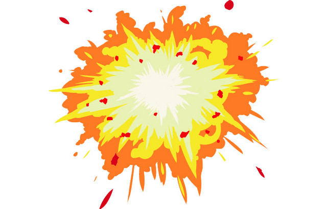 卡通特效火焰爆炸素材