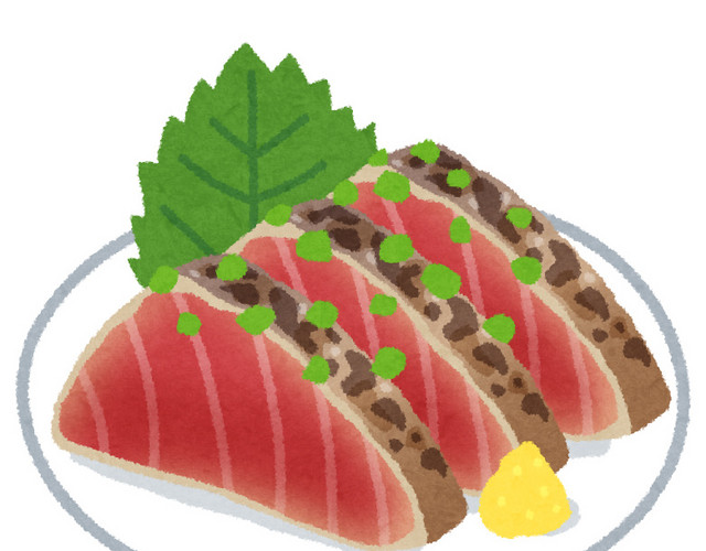 彩色手绘食物美食鱼肉