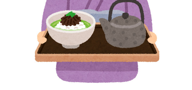 彩色手绘食物美食人物茶道