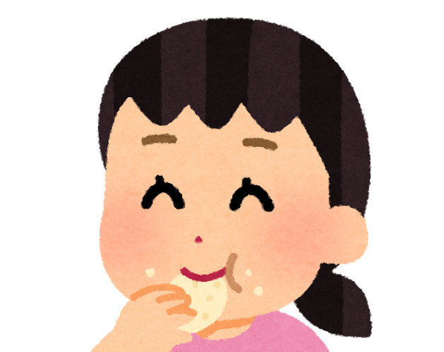 彩色手绘食物美食薯片