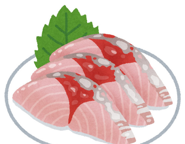 彩色手绘食物美食鱼肉