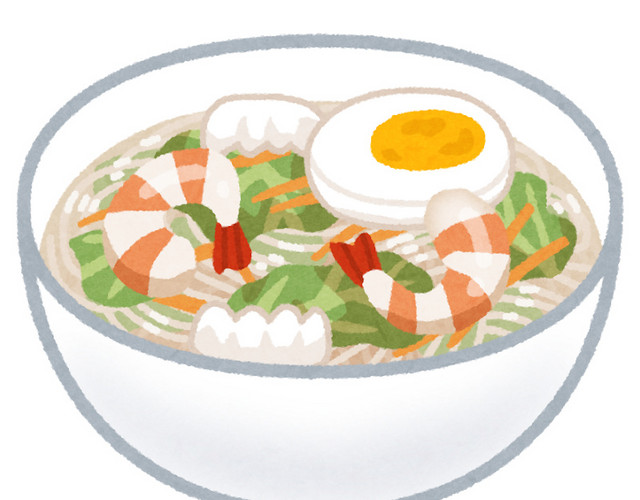 美食食物虾仁面
