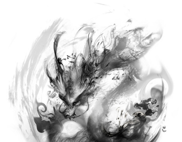 水墨型黑龙