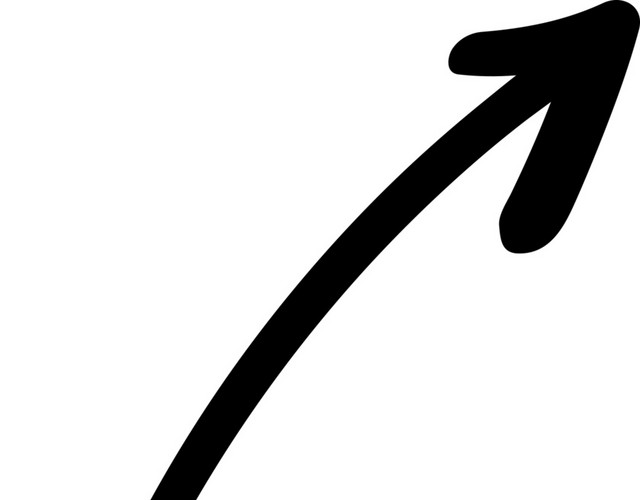 黑色上升箭头素材