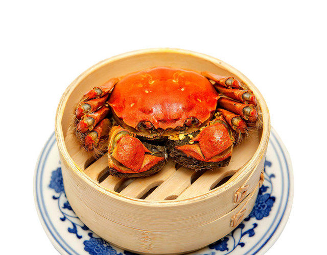 特色秋季秋天美食阳澄湖大闸蟹螃蟹插画配图