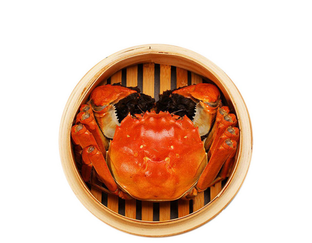 特色秋季秋天美食阳澄湖大闸蟹螃蟹插画配图