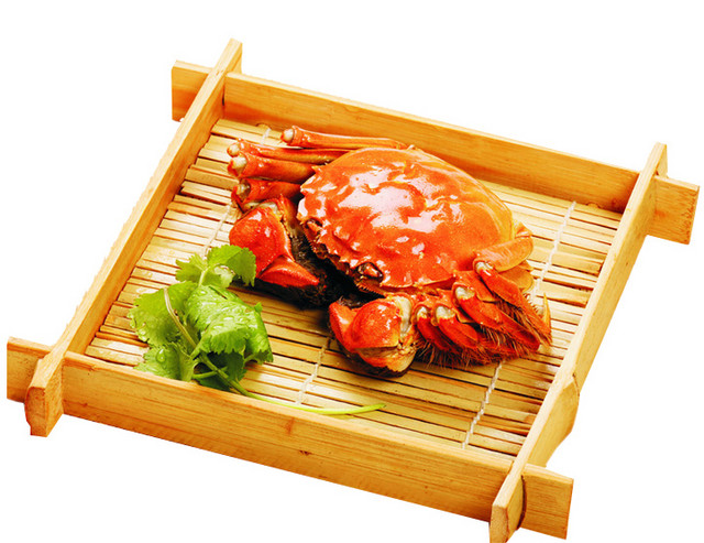 特色秋季秋天美食阳澄湖大闸蟹螃蟹插画配图