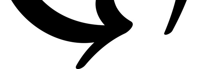 黑色弯曲箭头素材