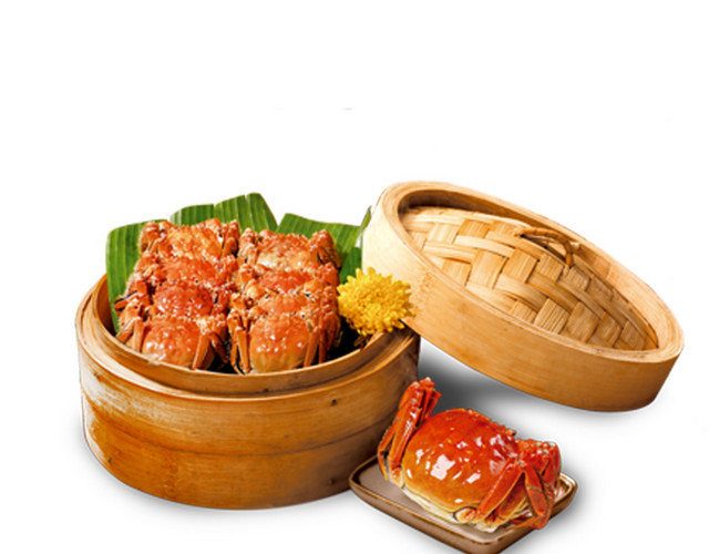 特色秋季秋天美食阳澄湖大闸蟹螃蟹插画配图