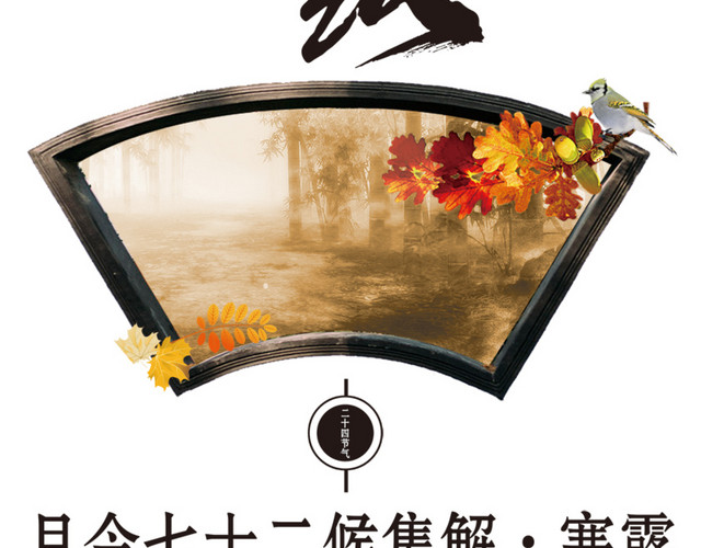 传统时令节气寒露海报设计