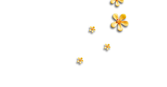 清新黄色落花花瓣元素