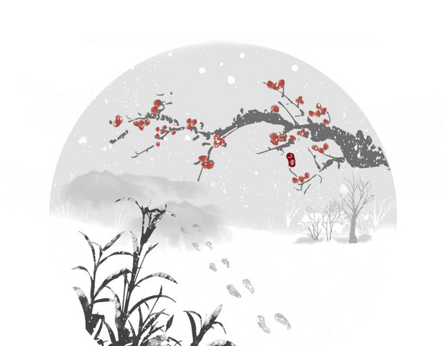 冬天雪景图