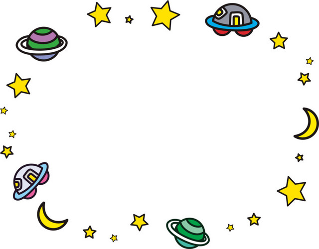 卡通星光星星宇宙飞船