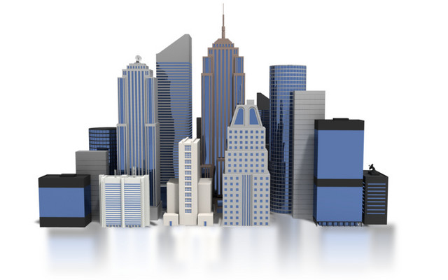 城市高楼大厦建筑物模型
