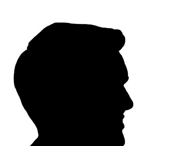 男人侧面头像剪影