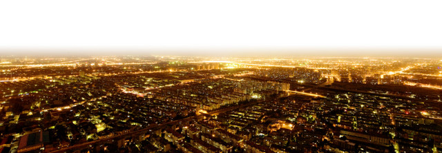 航拍城市夜景