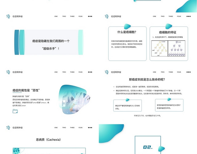 绿色渐变医学癌症医学医疗科普PPT