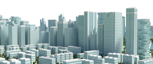 科技感城市剪影素材
