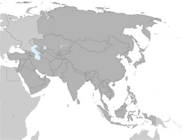 灰色亚洲地图素材