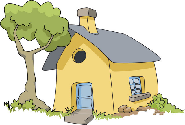 简易房屋建筑物插画