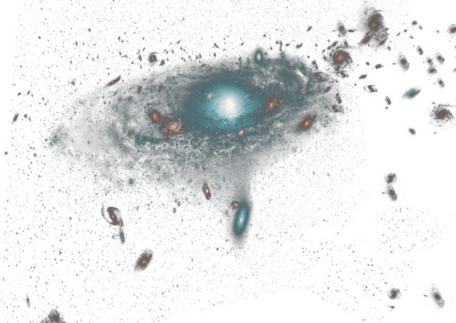 蓝色简约星空免扣素材