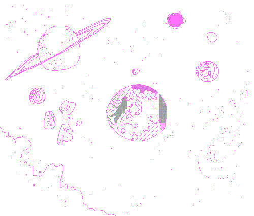 粉色简约星空免扣素材