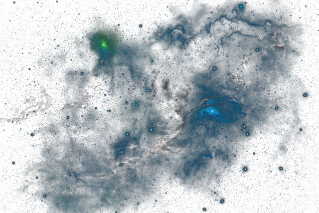 蓝色简约星空免扣素材