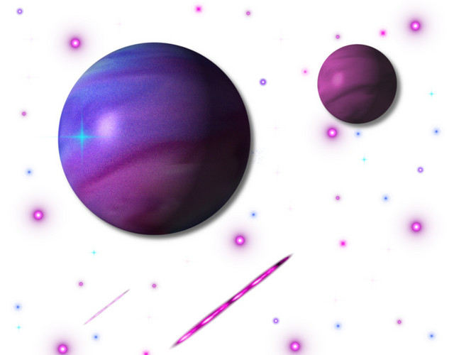 紫色唯美星空免扣素材