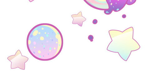 蓝紫色彩绘星空免扣素材