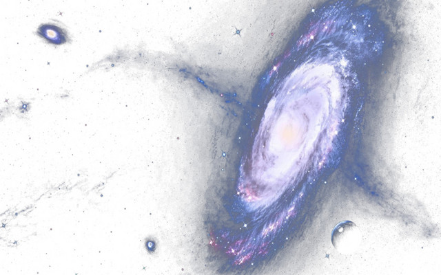 蓝色简约星空免扣素材