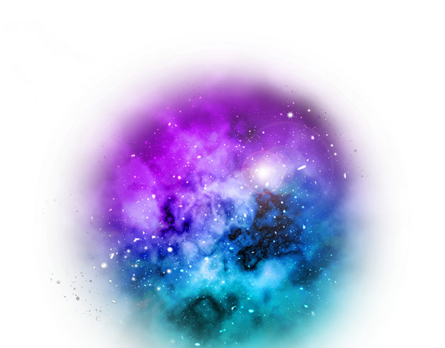 蓝色简约星空免扣素材