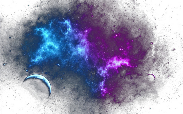 蓝紫色唯美星空免扣素材