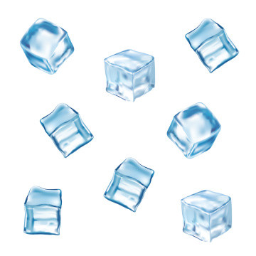 蓝色水分子素材
