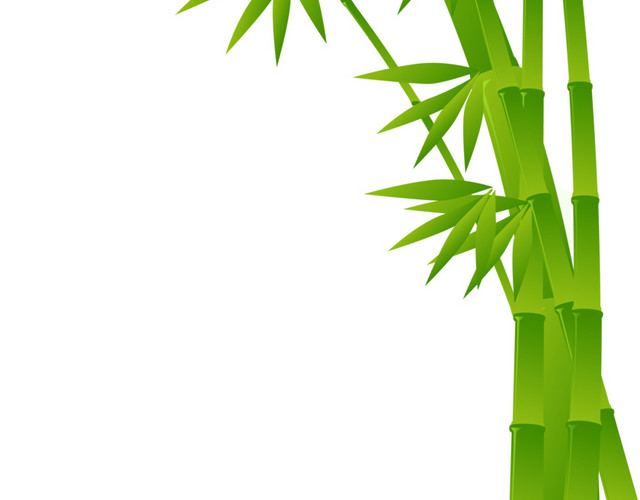 卡通清新竹子素材