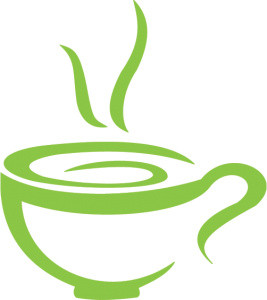 手绘杯子茶香茶叶元素