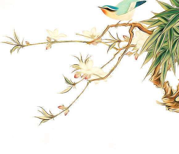 手绘蝴蝶春季插画素材